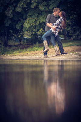 Couple by the lake